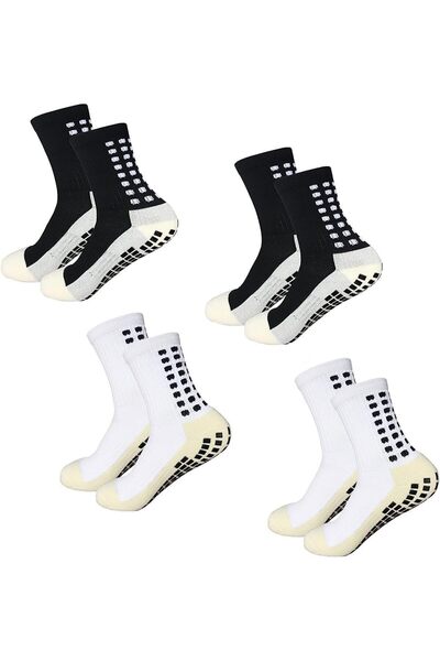 Generic Grip Soccer Socks – 4 Pair Anti-Slip Non-Slip Men's Athletic Socks fo...
