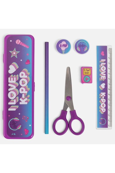 CATIANO Set Scolar K-POP Lila - 7 piese