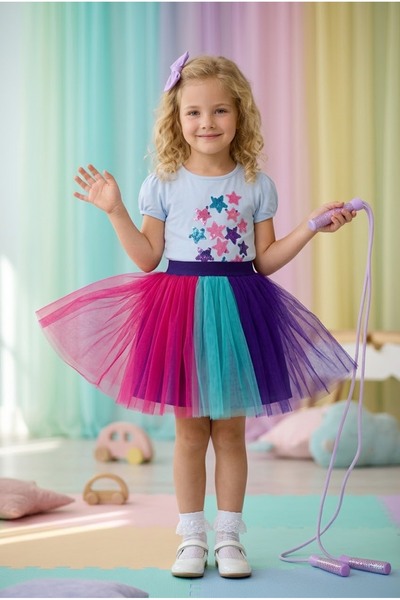 ÇLM STORE 80 Ler Tutu Skirt and Penny Dress 2-Piece Set
