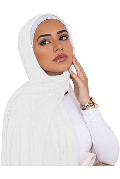 Generic حجاب شالا من قماش الجيرسي المطاطي، وشاح عربي إسلامي، شال ناعم للعباءة...