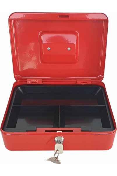 Generic Medium Cash Box (10 Inch 250X180X90mm) Steel Register with Tray and L...