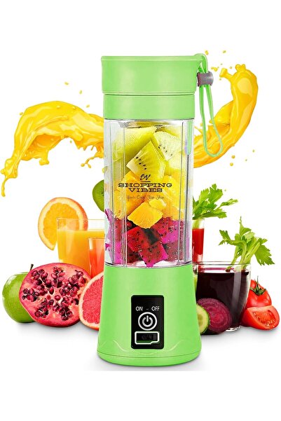 Generic 400ML Portable Wireless Blender with Strap - High-Speed 6-Blade Mixer...