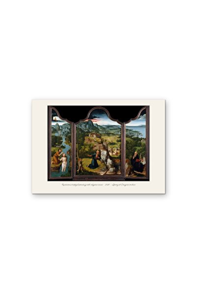 OEM Poster Carton 250g A4 Triptic Renascentist Original, Pictura Religioasa 1...