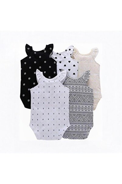 Generic Baby Romper Pack 5-Piece Set | 6-9 Months | Multicolor | Soft & Breat...