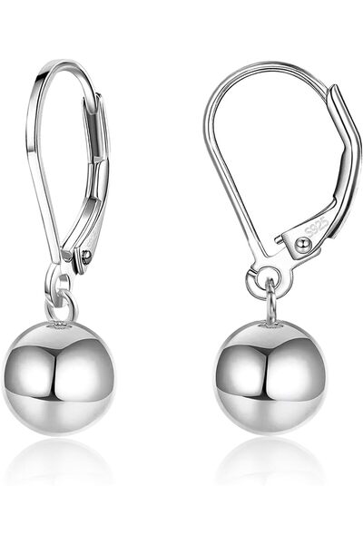 Generic Silver & 14K Gold Plated Ball Leverback Dangle Earrings for Women