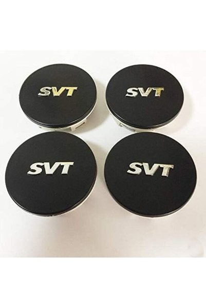 Generic 4 قطع غطاء مركز العجلة أسود اللون مقاس 65 ملم من SVT يناسب فوكس F150 ...