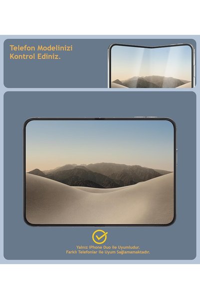 Joyroom iPhone Duo Katlanabilir Ekran Koruyucu Nano Film Esnek Katlanmaya Dayanıklı İç Ekran Koruması