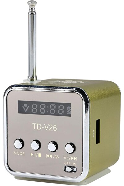 Generic راديو ريترو، مكبر صوت راديو رقمي صغير مع شاشة LCD، مشغل MP3 عبر USB و...