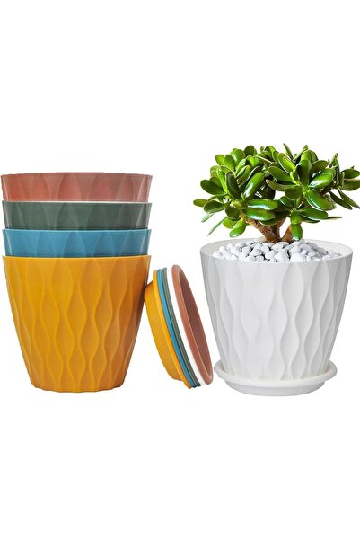 Generic Flower Pots,Indoor Plant Pot With Drainage Hole And Tray,Plastic Plan...