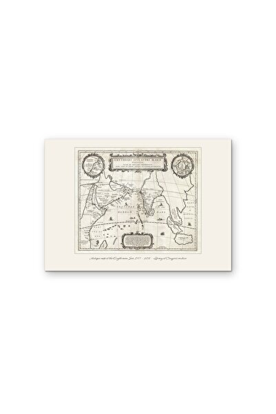 OEM Poster Carton 250g A4, Harta Antica a Marii Eritreei 1597, Print Vintage ...