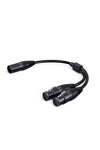 Generic XLR Splitter Cable, XLR Male to Dual XLR Female Y-Splitter 3Pin Balan...