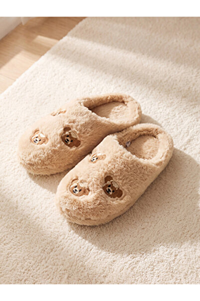 LC Waikiki Rmz Gi̇yi̇m Farkiyla Embroidered Women's House Slippers