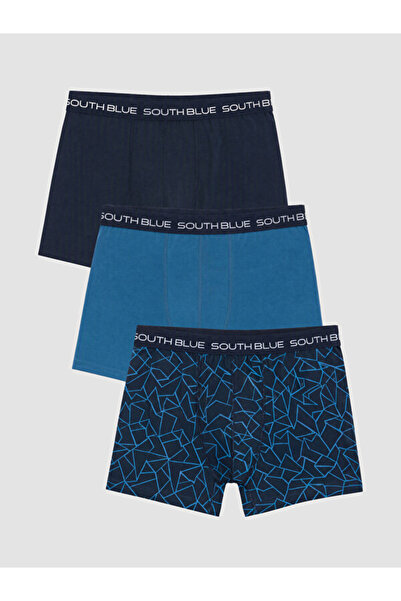 LC Waikiki Rmz Gi̇yi̇m Farkiyla Cotton Flexible Men's Boxer 3-Pack