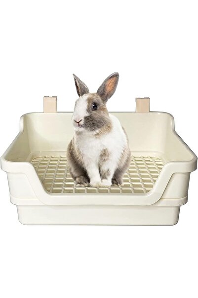 Generic Large Rabbit Litter Box, Double-deck Rabbit Toilet Potty Training Cor...