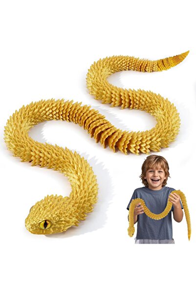Generic 3D Printed Articulated Snake – 29.5'' Crystal-Like Movable Snake– Rea...