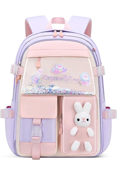 Generic Kawaii Bunny Sequin Kids Girls Backpack Elementary Students Book Bag ...