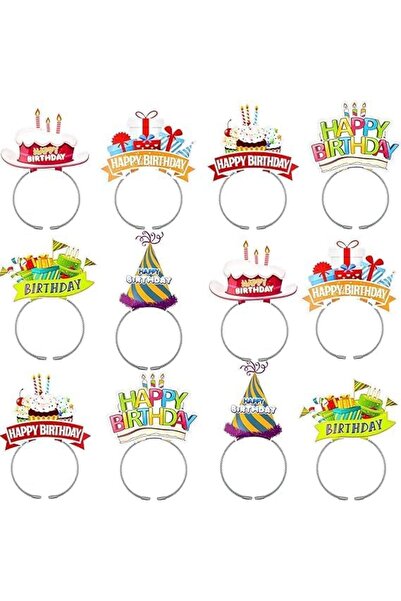 Generic 12-Piece Birthday Decoration Headband, Birthday Party Headband, Two o...