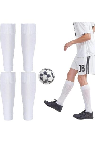 Generic 4 Pairs Soccer Socks White Team Leg Sock, Football Socks for Football...