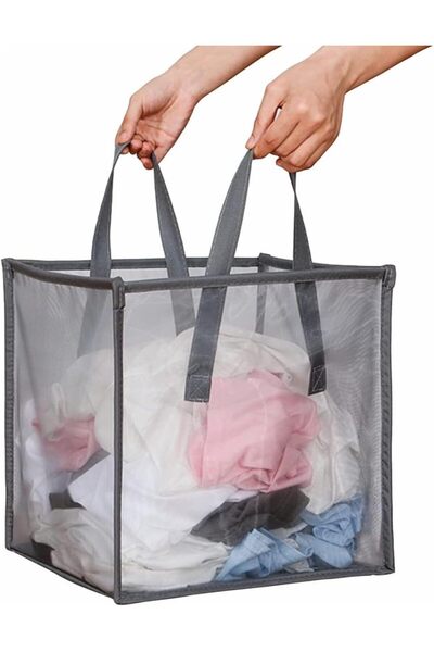 Generic Storage & Laundry Baskets, Sturdy Mesh Laundry Basket with Handles, C...