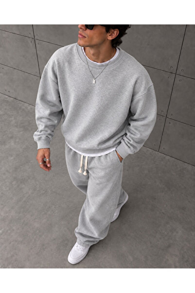 Sweatshirt Baggy Gri Takım