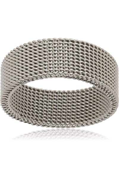 Generic Mesh Fashion Unique Design Silver Men Ring Size 10