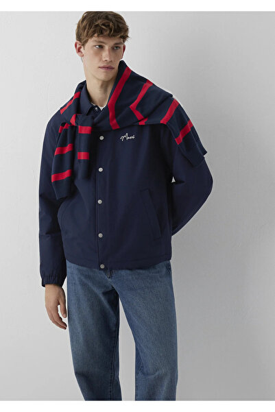 Mavi Jeans Embroidered Navy Blue Jacket Paylaş Loose Fit / Loose Comfortable ...