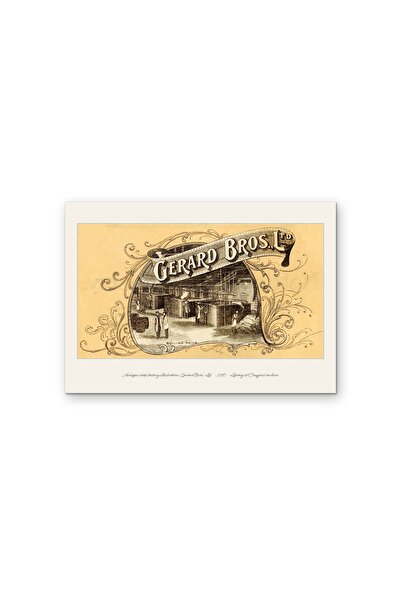 OEM Poster Carton 250g A4, Fabrica Veche de Sapun Gerard Bros 1910, Arhiva Is...