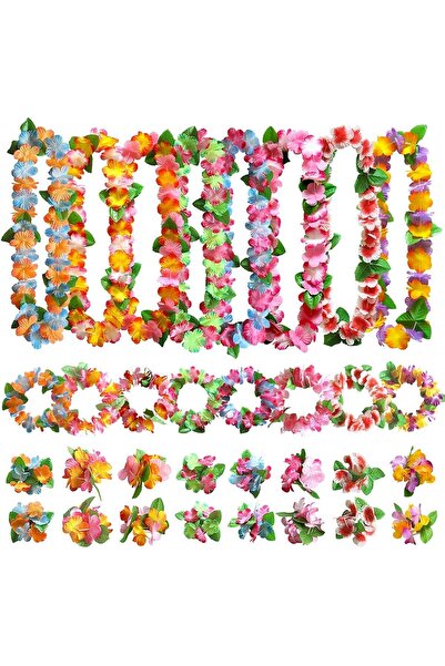 Generic Hawaiian Leis Party Decorations, Hawaiian Flower Necklace Flowers Bra...