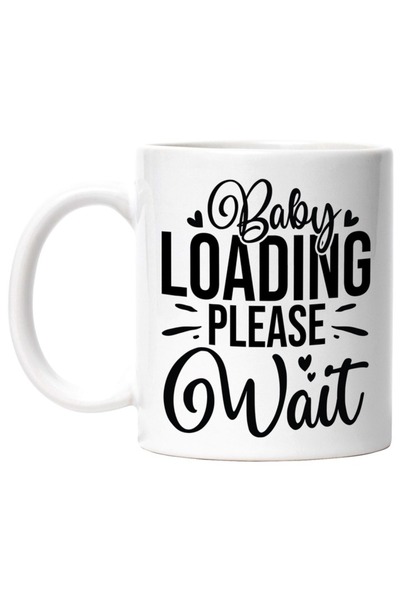 INOVATIX Cana alba personalizata,Baby loading,please wait bebelusul se incarc...