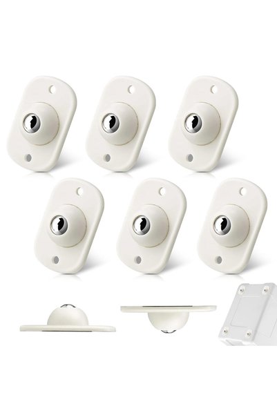 Generic Mini Swivel Wheels, 8 Pcs Sticky Pulley, Mini Self Adhesive Caster Wh...