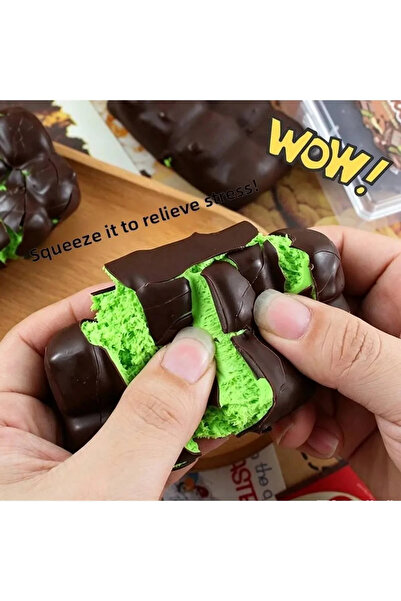 ismega Patlayan Çıtırdayan Siyah Bitter Çikolatalı Bal Mumı squish Sukuşi Skuşi Slow Stres atma oyuncağı Butter crispy crips Crisp Choco Crunch Çıtır Sukuşi 1 Adet fiyatıdır