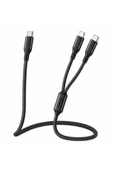 Generic 2-in-1 USB C to USB C Cable 1.2M, 100W PD Fast Charging Y Splitter Ca...