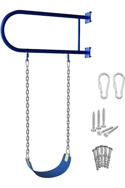 Generic Wall Mounted Kids Swing with Sturdy Rustproof Metal Frame with Comfor...