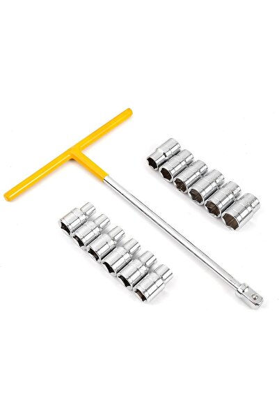 Generic Socket Wrench Kit, 13 Pieces Metric Socket Set 1/2'' T-Handle Socket ...