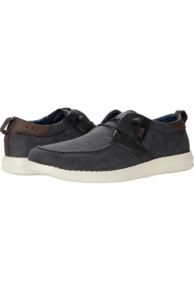 Nunn Bush حذاء رجالي من نوع BREWSKI WALLABEE CANVAS MOC TOE BUNGEE SLIP-ON