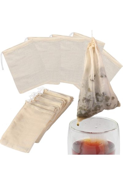 Generic Reusable Drawstring Cotton Soup Bags - 20 Pack Cheesecloth Bags for S...