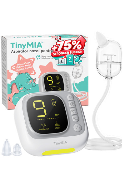 TinyMIA PRO Ηλεκτρικός Ρινικός Αποφρακτήρας για Βρέφη, Ρινικός Αποφρακτήρας μ...