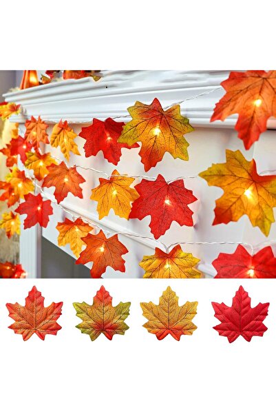 Generic Maple Leaves String Light,Fall Thanksgiving Decorations Pumpkin Strin...