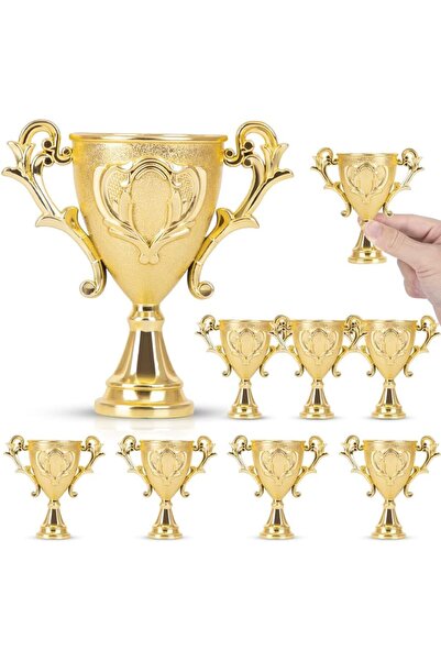 Generic Gold Mini Trophies for Kids, 10 Pcs Trophy Award - Plastic Football A...
