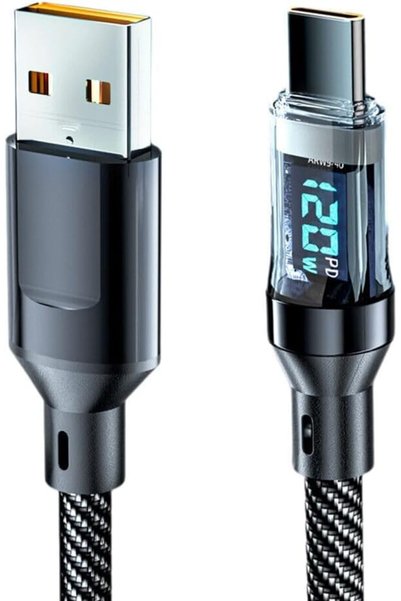 Generic USB to USB Type-C - LED Display Fast Charger Cable Revolutionize Your...
