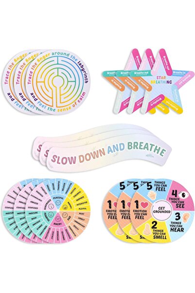 Generic Calming Sensory Stickers, 15 Pack Mindfulness Stickers for Anxiety, T...