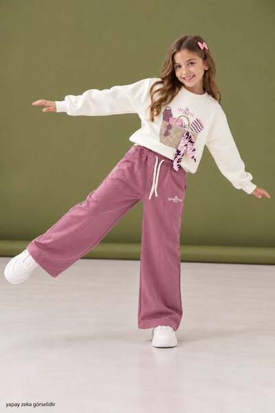 ModaPlaza Girl's Bow Printed Set 11649
