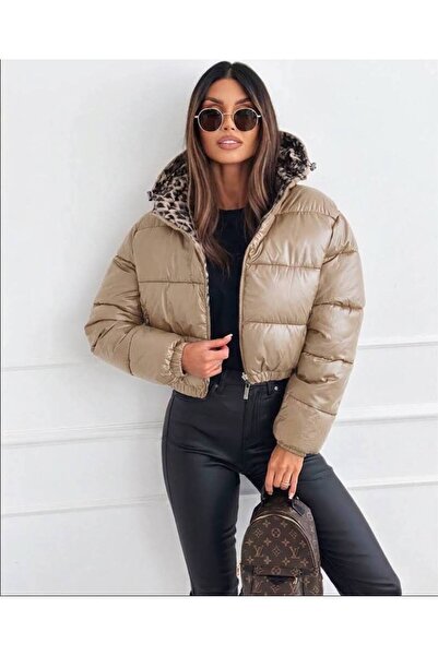 GLAMSI Geaca scurta reversibila cu gluga detasabila Larisa - stil italian