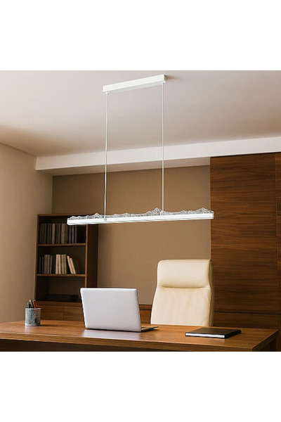 Generic Brand ثريا مودرن أبيض LED 55 واط 120 سم HA/E6666L/1200WH+3CO