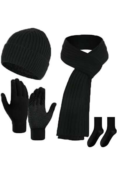 Generic Winter Unisex Hat, Scarf and Gloves Set, Warm Knit Beanie with Touchs...