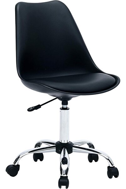 Generic Yui Armless Office Chair, Water and Stain Resistant Plastic Seat with...