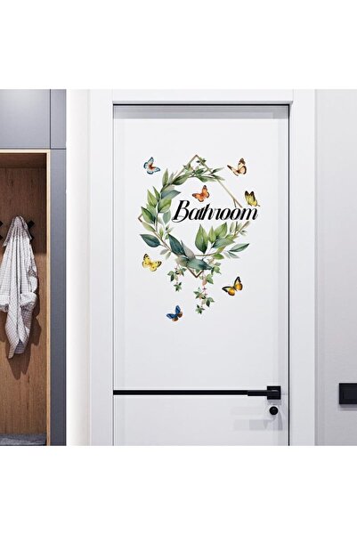 Generic 2 Pcs Bathroom Toilet WC Sign Door Stickers, Modern Bathroom Door Sig...