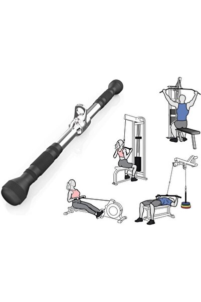 Generic Straight Bar Cable Attachment, Pull Down Bar with Non-Slip Handles,He...