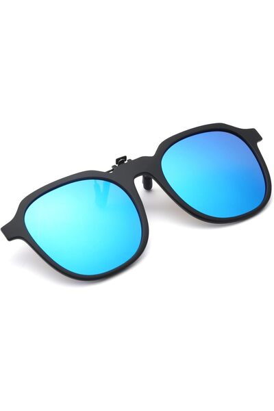 Generic Polarized Clip-On Sunglasses for Prescription Glasses, Flip-Up Anti-G...