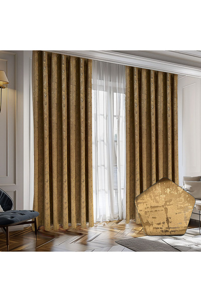 ArasyaHome Draperie Luxury Capetown Velvet Blackout 80 % Bej